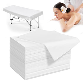 Celmuron disposable bed sheets offering full coverage on standard spa tables for a clean, professional look.
