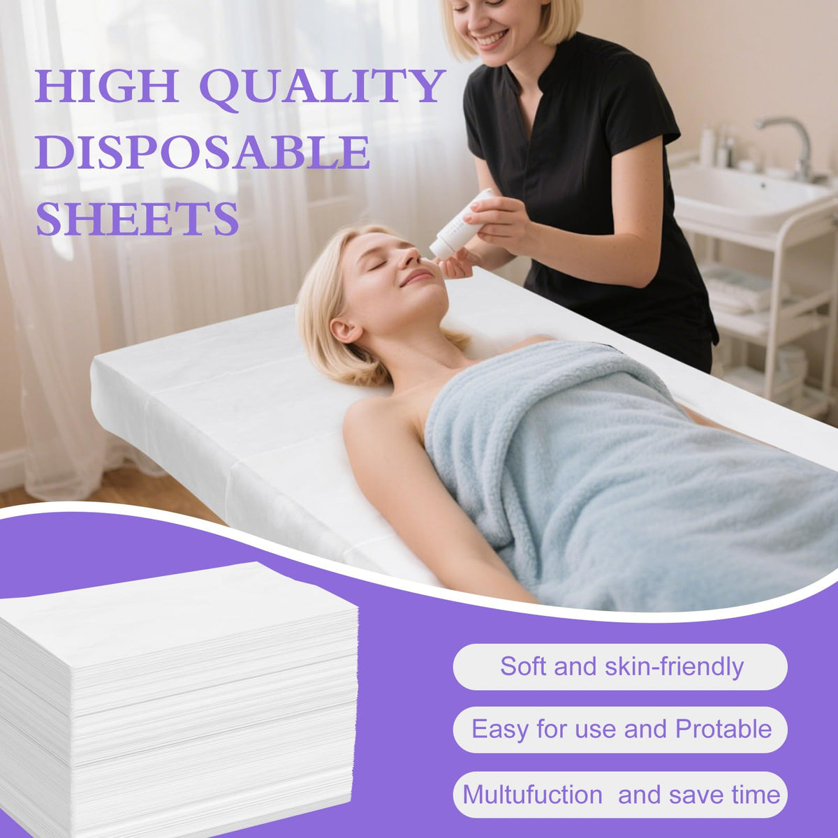 Celmuron multi-purpose sheets suit spa, salon, tattoo studios, and home care.