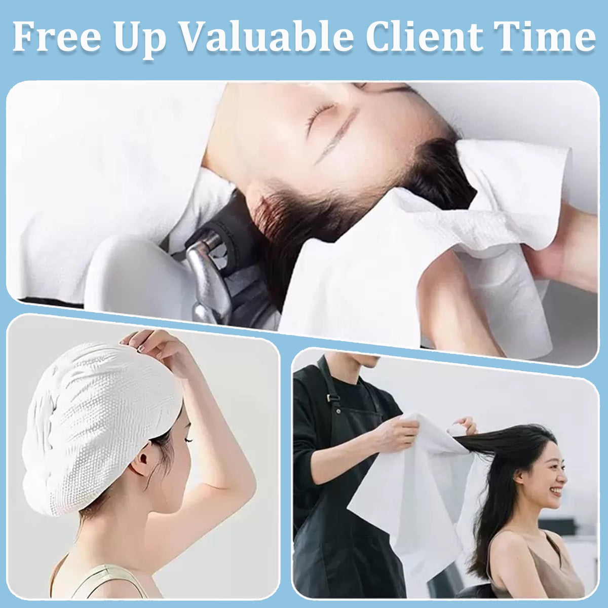Celmuron hygienic packaged disposable towels in a salon kit
