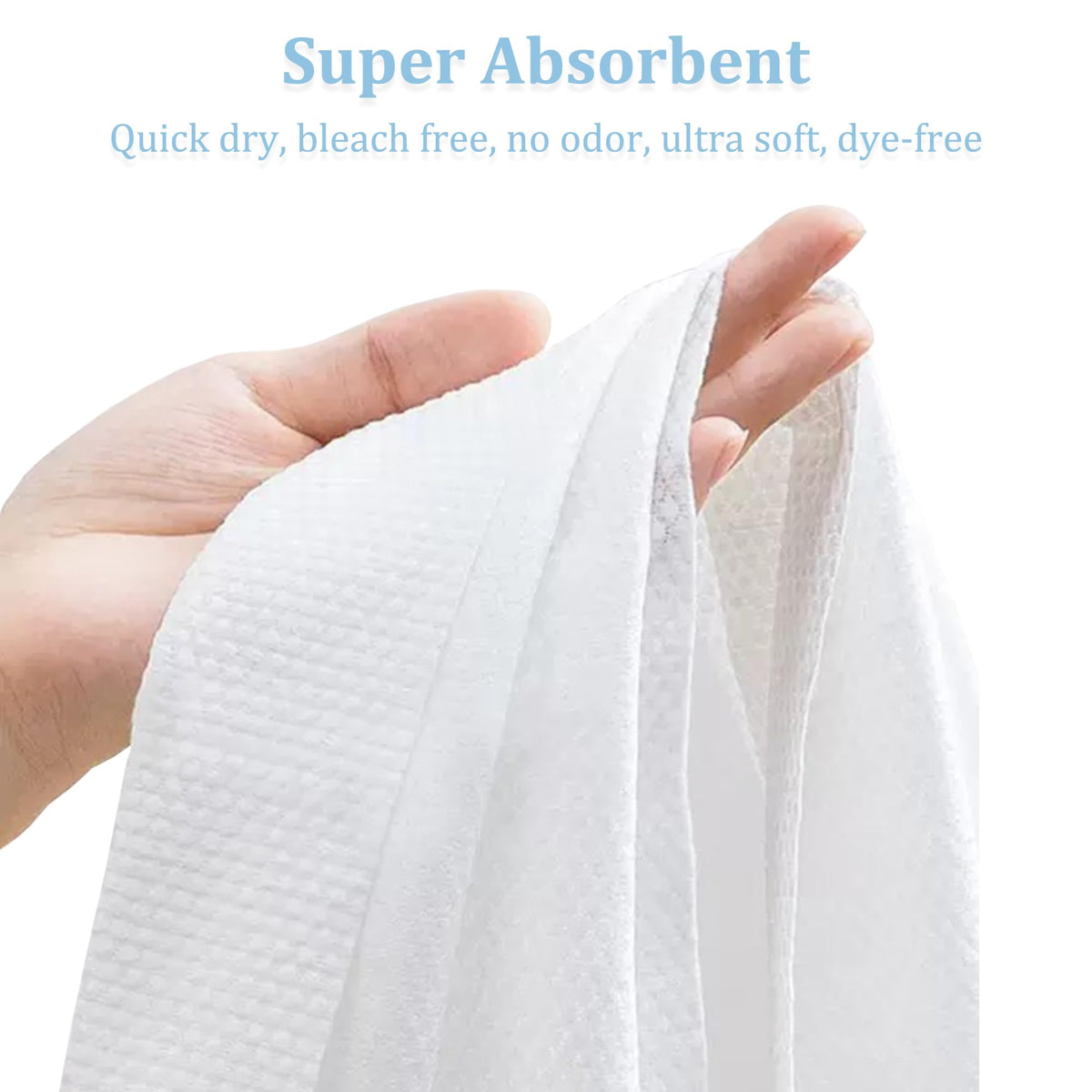 Celmuron pearl texture close-up towel showing fast absorption