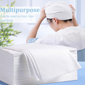 Celmuron salon-use towel in action for quick drying