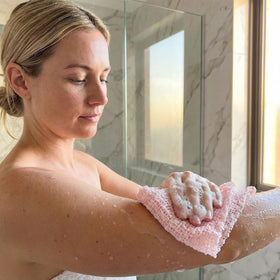 Cemenrete Blissal 47 inch towel length reaching back and shoulders