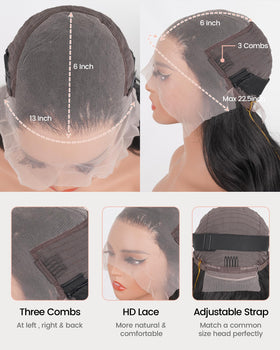 Cemuto glueless lace front enables quick, secure wear without glue