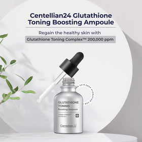 CENTELLIAN 24 glutathione-toning ampoule application steps illustrate easy, daily use.