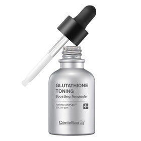 CENTELLIAN 24 glutathione-toning ampoule bottle, illustrating even skin tone possibilities.