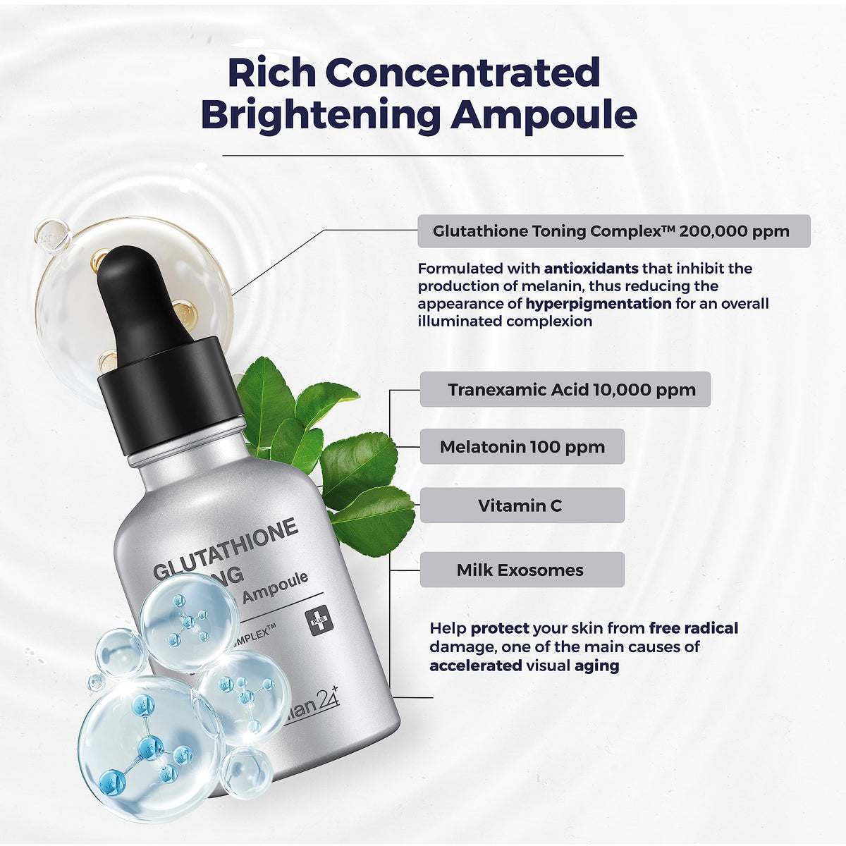 CENTELLIAN 24 glutathione-toning ampoule outer packaging highlighting vitamins for skin support.