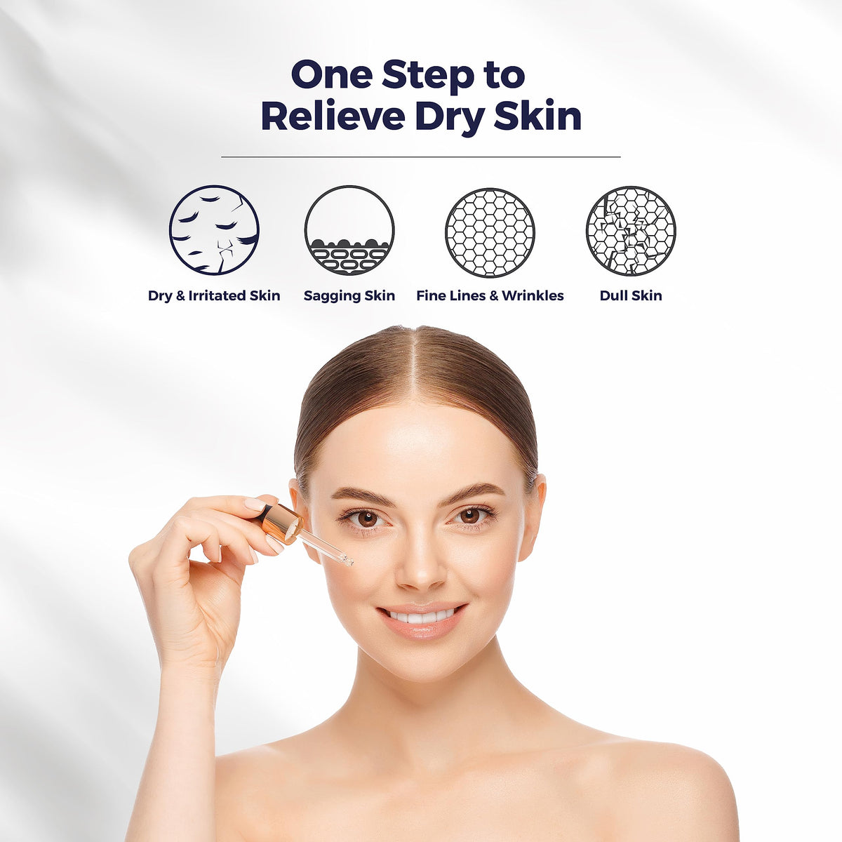 Centellian 24 ampoule applied to dry skin reveals a softer feel.