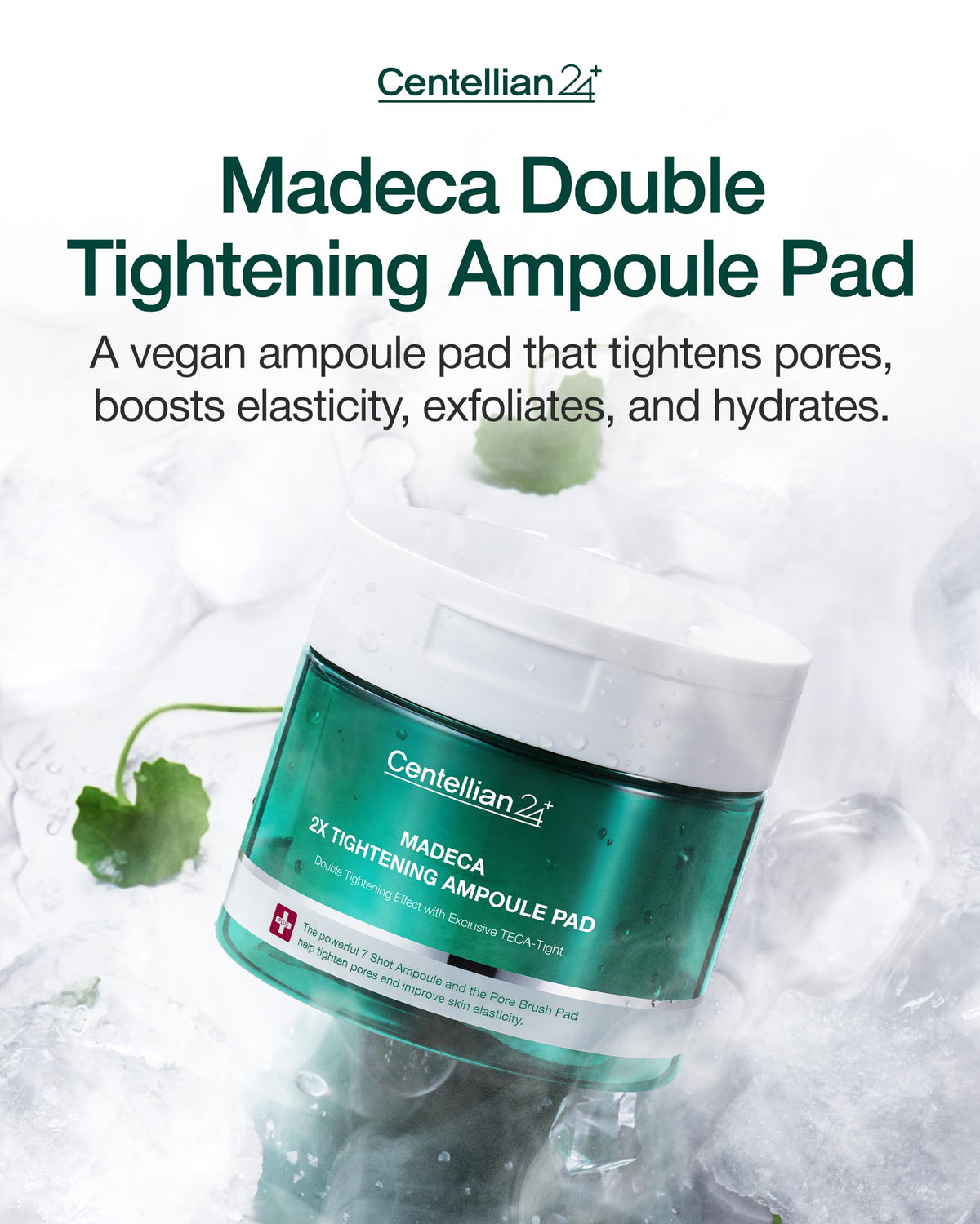CENTELLIAN 24 Madeca Double Tightening Ampoule Pad sheet demonstrates exfoliation without irritation for smoother skin