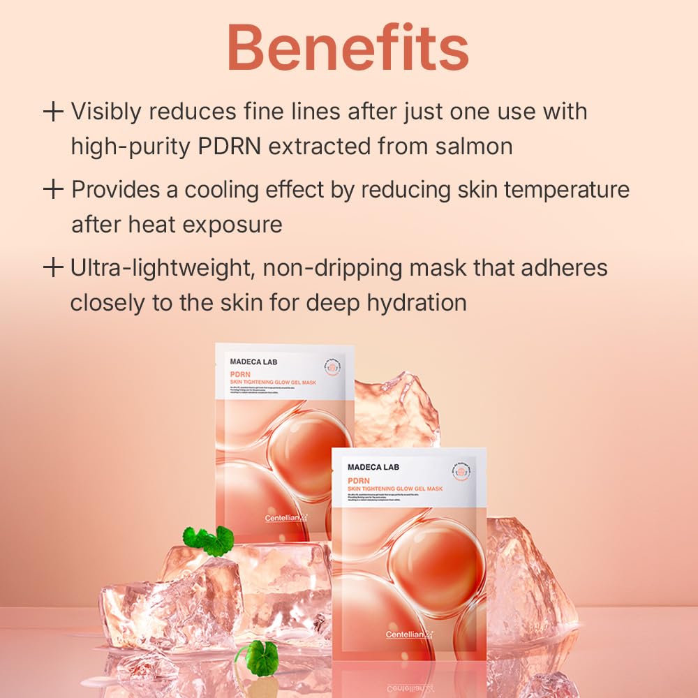 Centellian 24 Madeca Lab PDRN gel mask being applied for radiant skin.