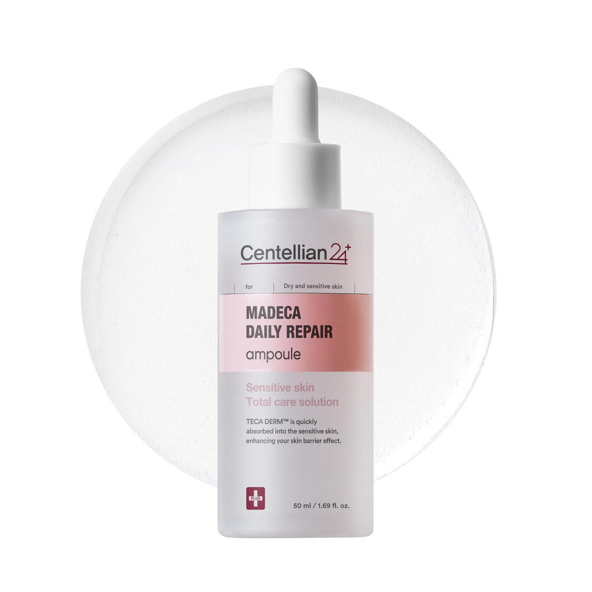 CENTELLIAN 24 Madeca Daily Repair Ampoule bottle showing soothing, hydrating skincare routine