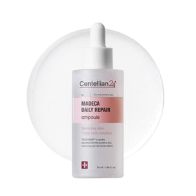 CENTELLIAN 24 Madeca Daily Repair Ampoule bottle showing soothing, hydrating skincare routine