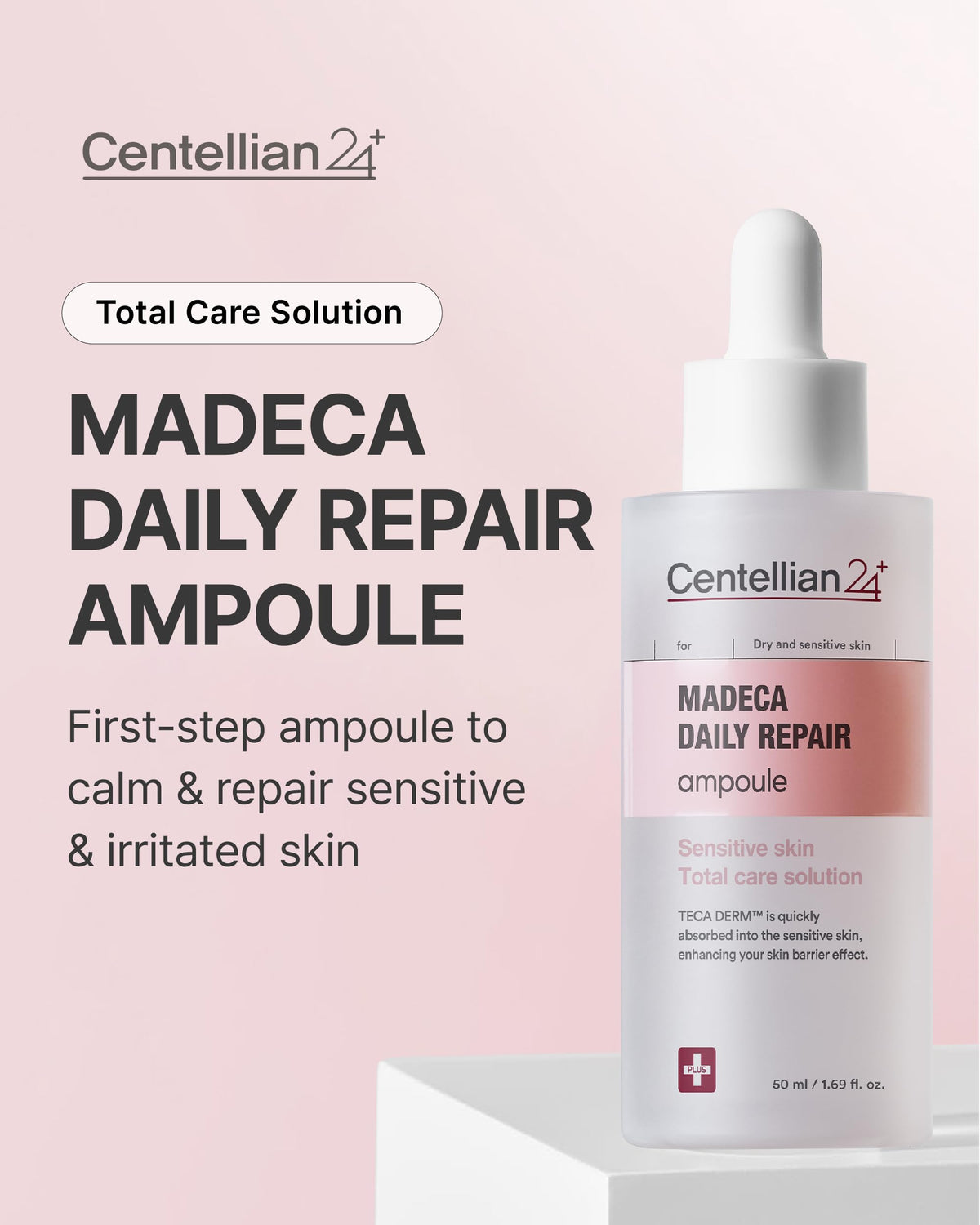 CENTELLIAN 24 Madeca Daily Repair Ampoule serum dispense demonstrating seamless absorption for sensitive skin