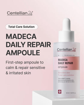 CENTELLIAN 24 Madeca Daily Repair Ampoule serum dispense demonstrating seamless absorption for sensitive skin