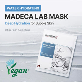 CENTELLIAN 24 Madeca Mask with TECA, niacinamide, and ceramide for balanced hydration.