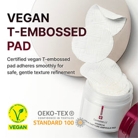 Vegan-certified Centellian 24 Madeca Mela Capture Pad packaging label.