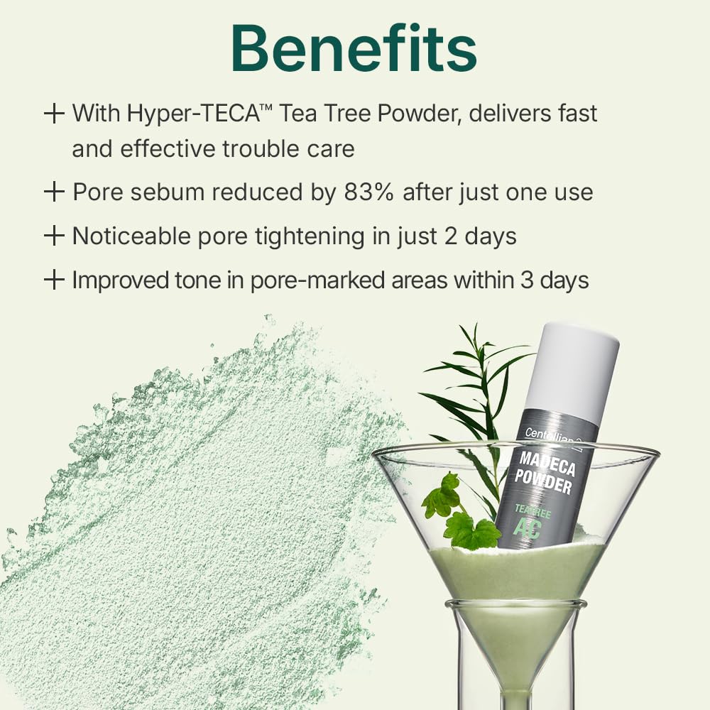 Packaging close-up shows premium design for CENTELLIAN 24 Madeca Tea Tree AC