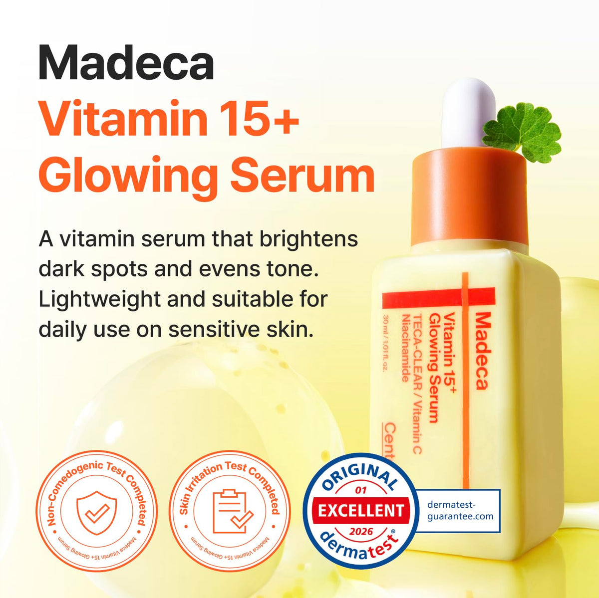 Texture close-up showing lightweight, non-greasy feel of CENTELLIAN 24 serum