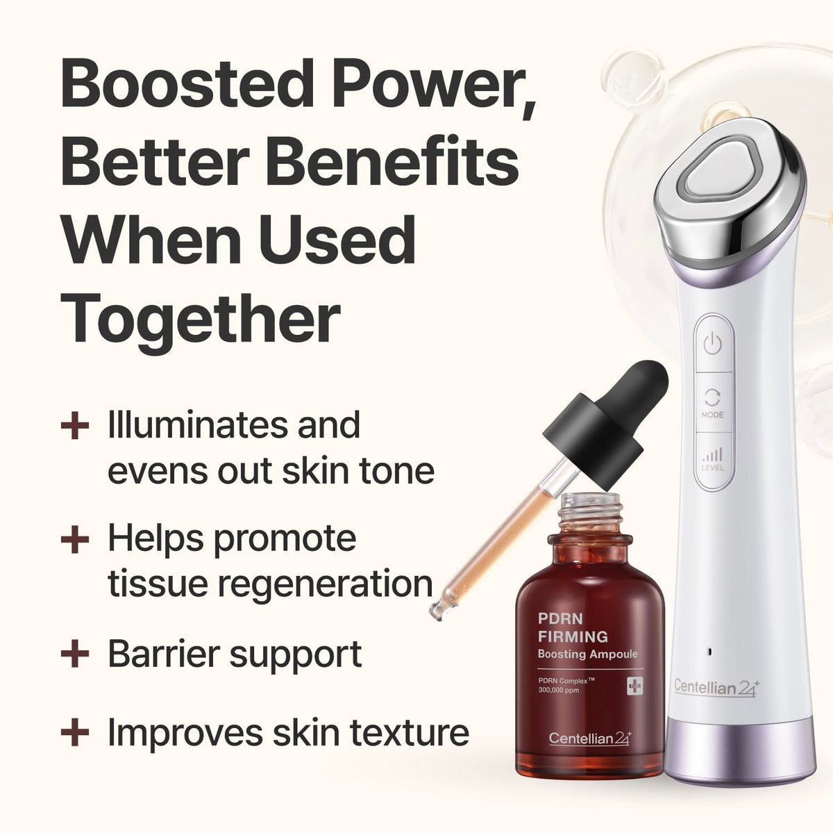 CENTELLIAN 24 PDRN Ampoule applied to clean skin for improved texture.