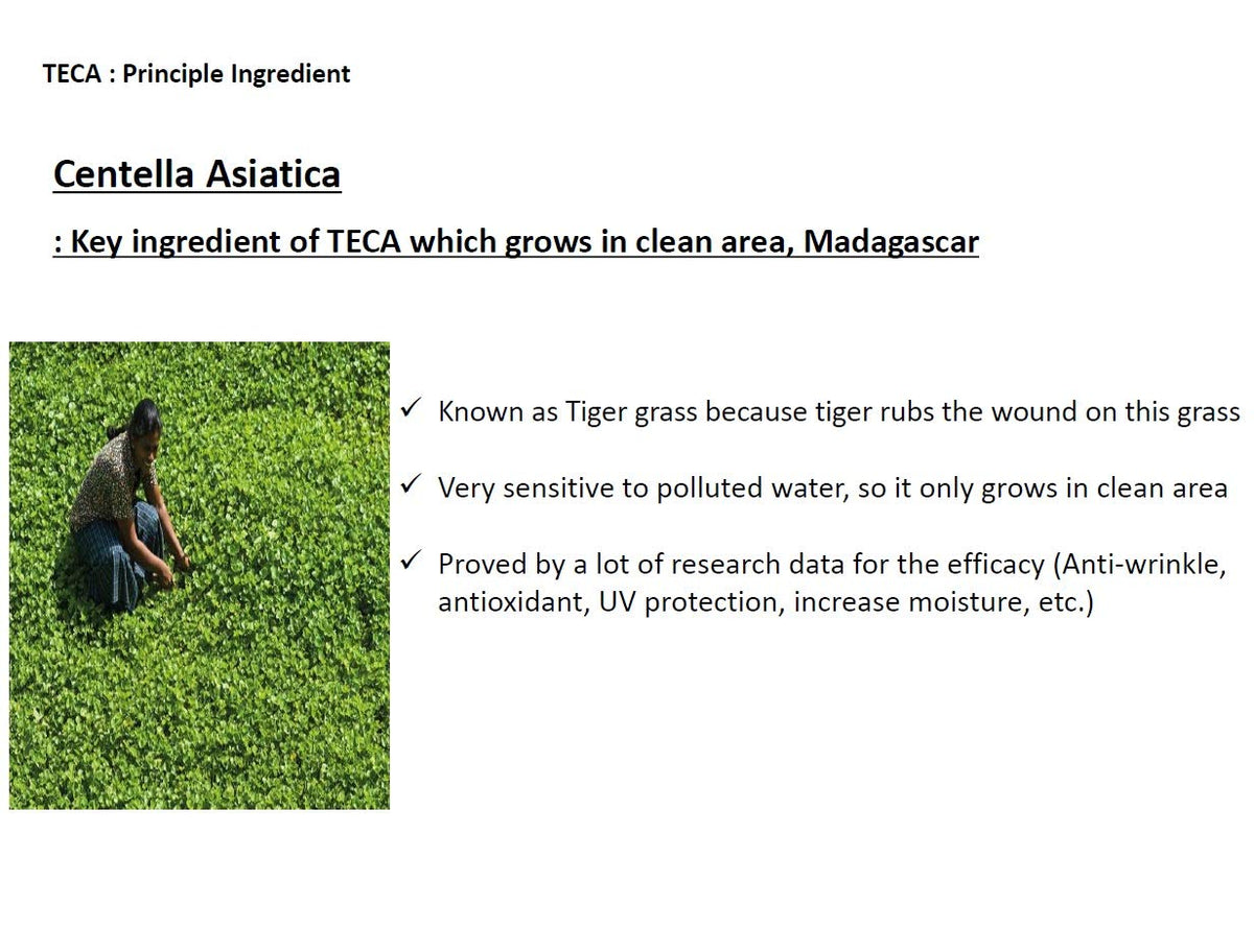 Centellian 24 TECA Tech formula label highlights advanced skincare science.