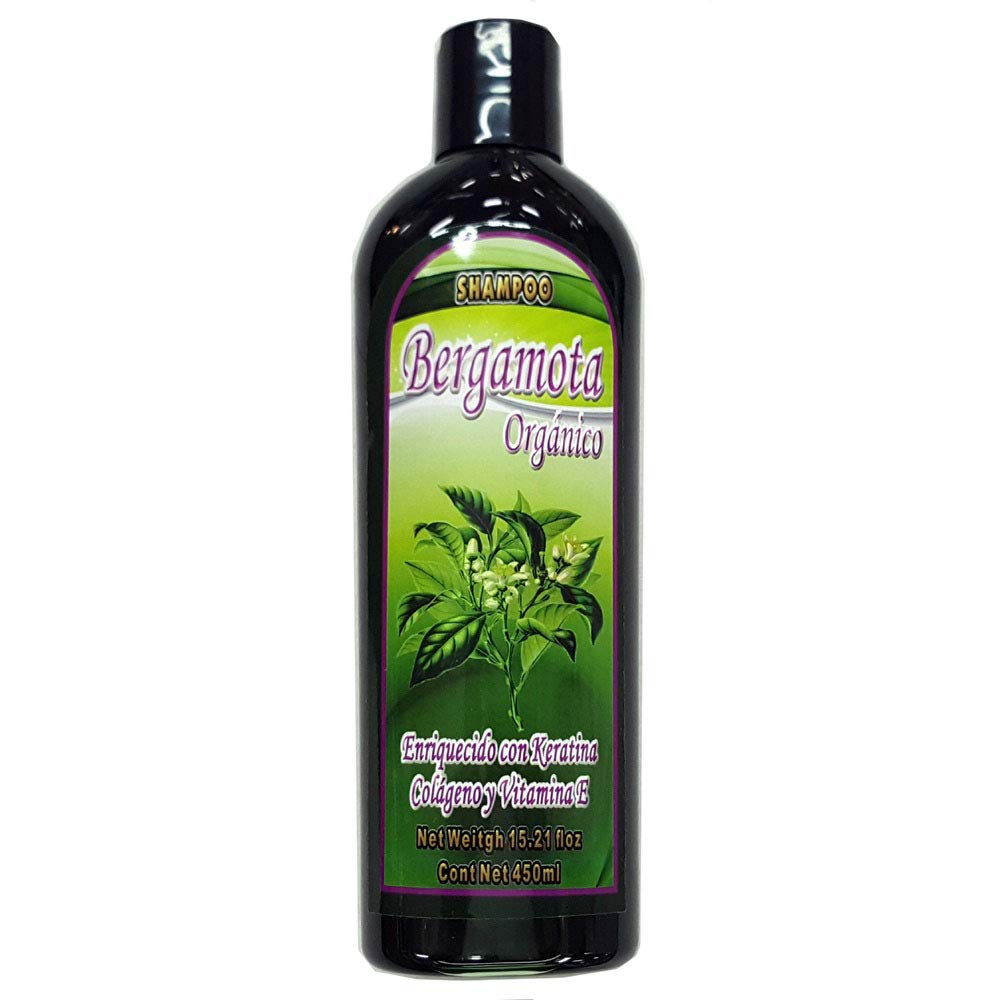 Centro Herbolario Bergamot Organic Shampoo bottle enriched with keratin and vitamin E for nourished hair.