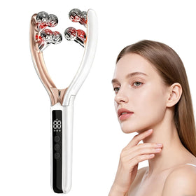 CENXIGO Facial Massager with 3D Roller targets facial contours for a refined look.