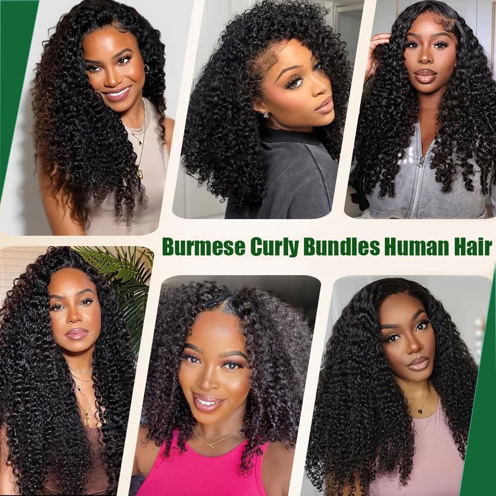 Ceoltay Burmese Curly Bundles Half-Up Half-Down Styling Ready.