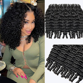 Ceoltay Burmese Curly Bundles Water Wave 12 Inch for natural blend and easy styling.