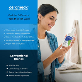 Ceramedx cruelty-free vegan formula reflects ethical and gentle care.