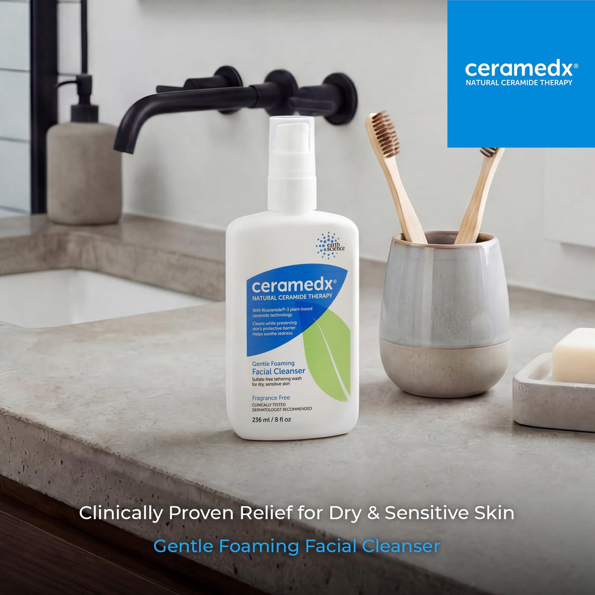 Ceramedx natural ceramides plant-based technology supports moisture.