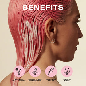 Ceremonia Guava Color Protect Conditioner label with guava and aloe notes.