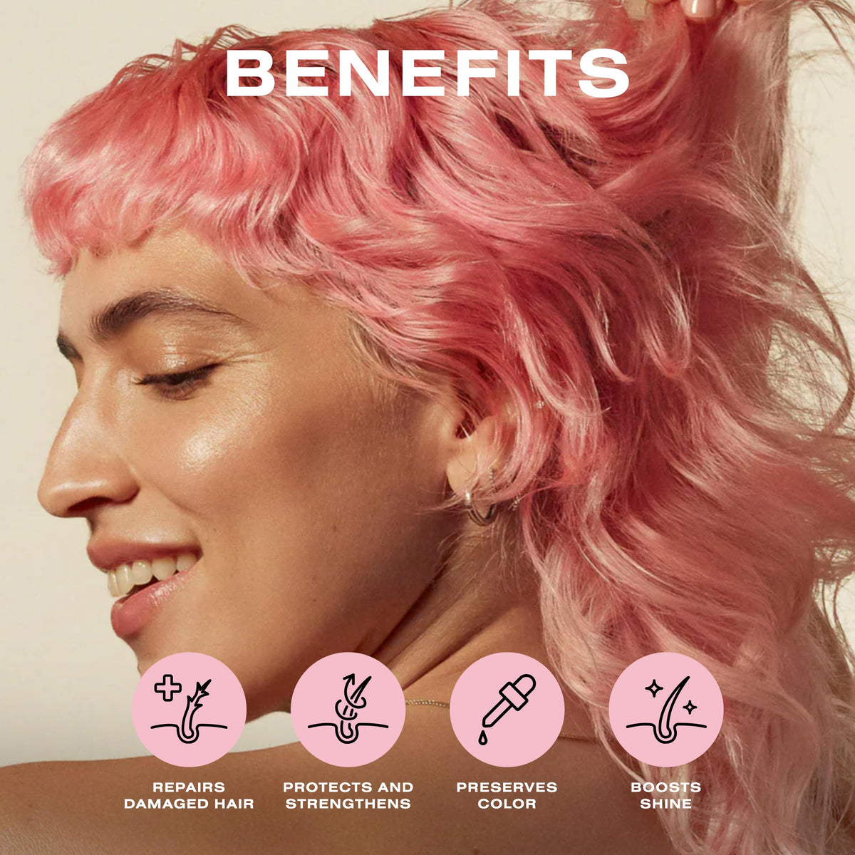 Ceremonia Guava Protect & Repair Shampoo foam highlights smooth lather.