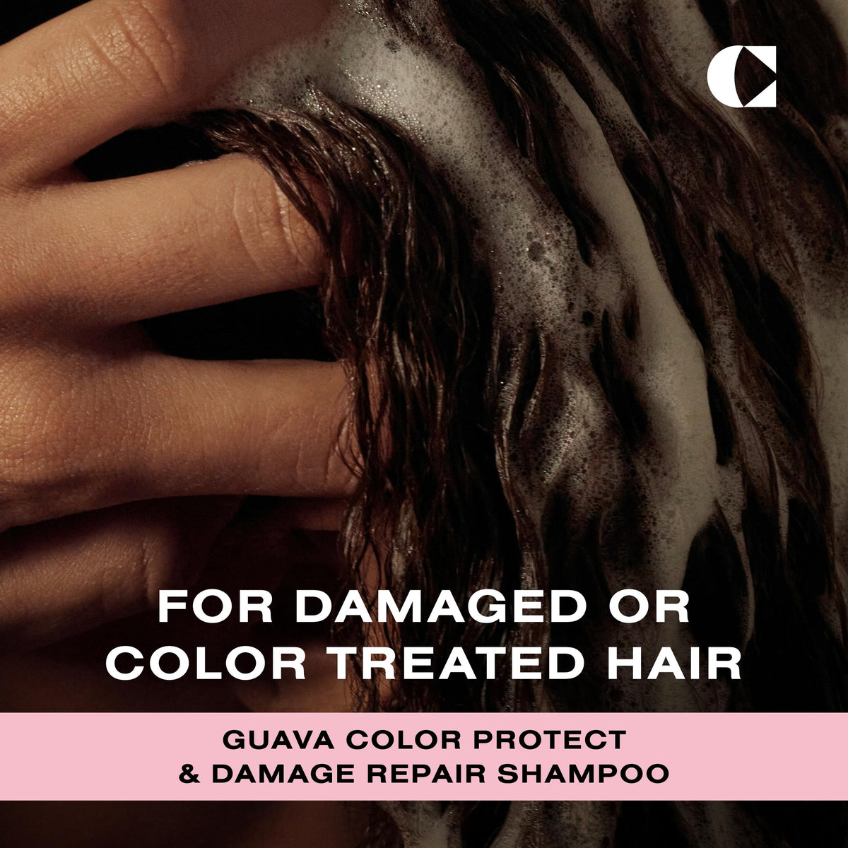Ceremonia Guava Protect & Repair Shampoo pump for easy, gentle cleansing.