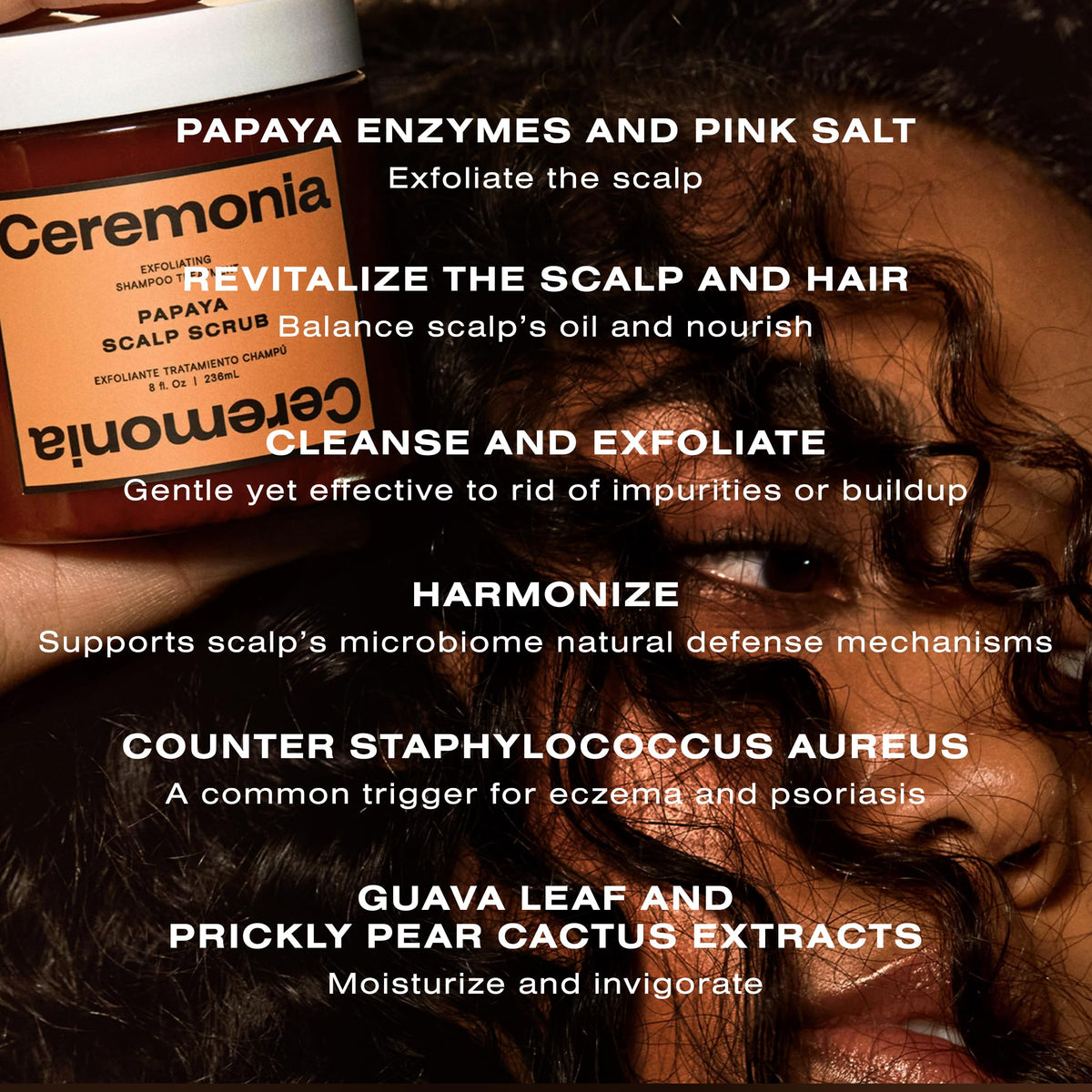 Ceremonia Scalp Oil Balance demonstrates harmony and natural shine