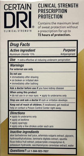 Certain Dri bathroom scene with colorless formula highlights fragrance-free protection.
