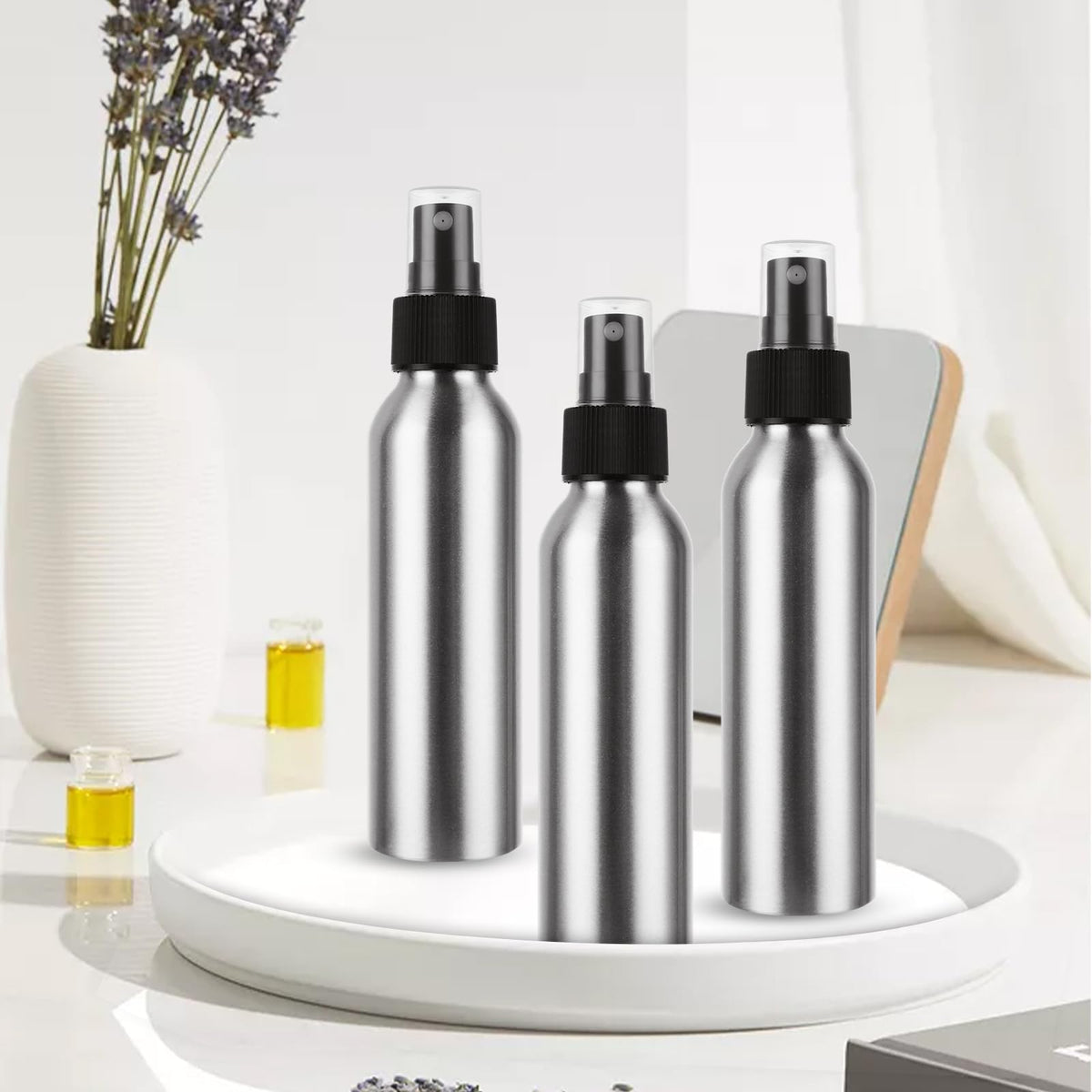 CertBuy empty aluminum atomizer ready for cosmetic refills