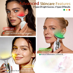 CerviCalm ergonomic wand design targets face neck jawline.