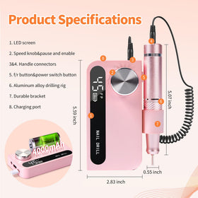 Cesekao beginner-friendly design with single-direction switch simplifies at-home nail care.