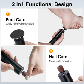 Cordless Cesekao foot callus remover for convenient travel-ready use