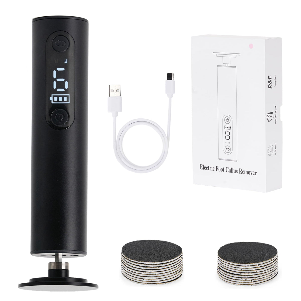 Cesekao electric foot callus remover with LED display for precise control