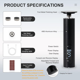 Speed control dial enables gentle to thorough smoothing