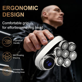 Cesekao IPX7 waterproof shaver safe in the shower with foam or gel for wet grooming.