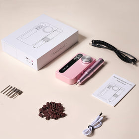 Cesekao pink cordless nail drill fits travel life with 8–10 hour runtime.