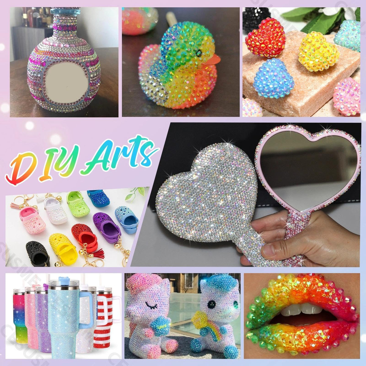 CESUSME rhinestones for nail art and phone case decorating projects.