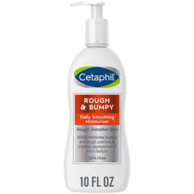 Cetaphil Daily Smoothing Moisturizer bottle demonstrates fragrance-free hydration for sensitive skin.