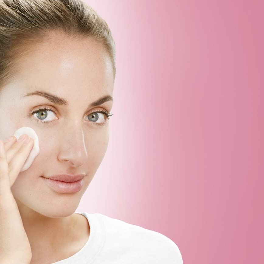 Cetaphil toner on skin shows smoother texture after use.