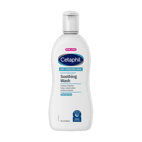 Cetaphil RestoraDerm bottle 10 oz, gentle, hydrating cleanse for eczema-prone skin.