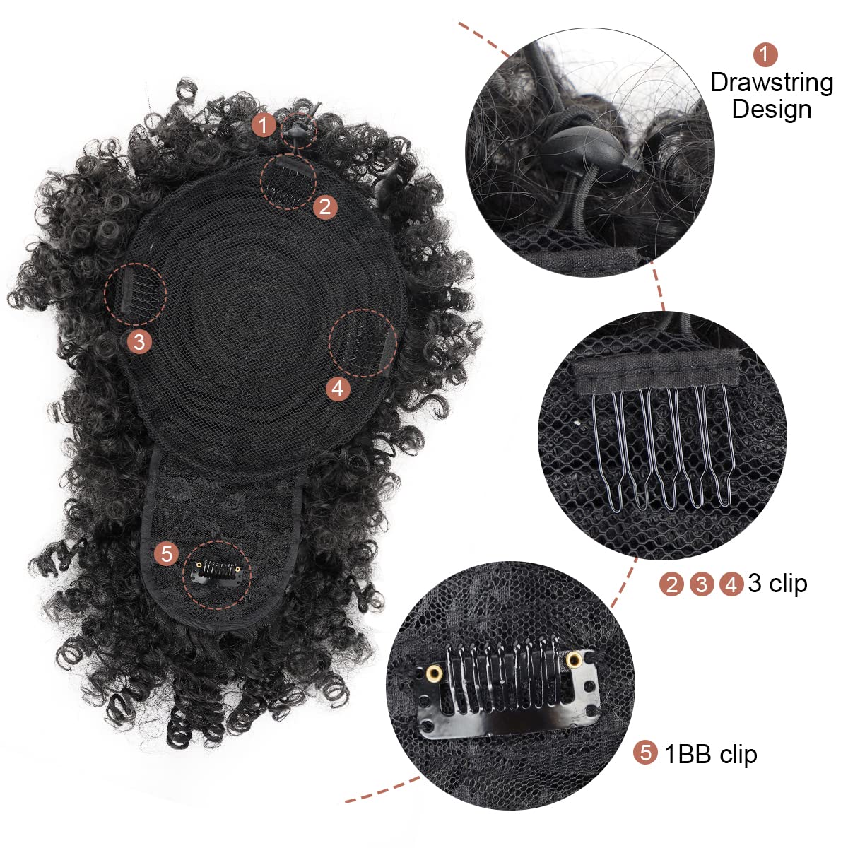 Cetiq Afro Puff matte texture blends with natural hair for seamless day-to-night style.