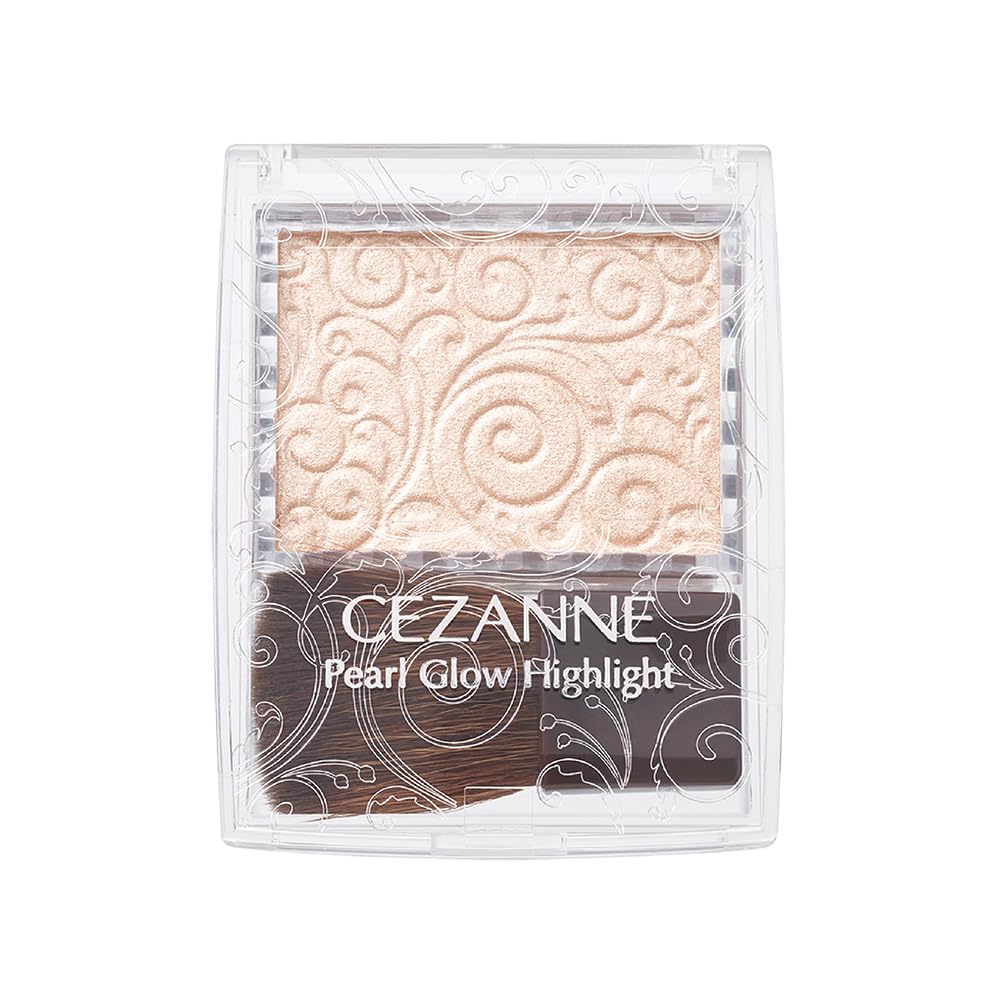 Cezanne Pearl Glow Highlight 01 Champagne Beige swatched for a skin-like luminosity