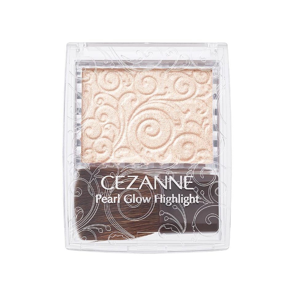 Cezanne Pearl Glow Highlight 01 Champagne Beige swatched for a skin-like luminosity