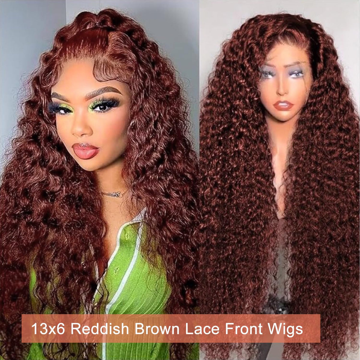 Cfaimity 180-density deep-wave wig emphasizes fullness and movement.